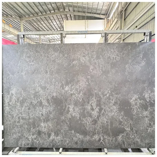 Charcoal-Dark-Grey-Concrete-Quartz-Slabs-for-Countertops